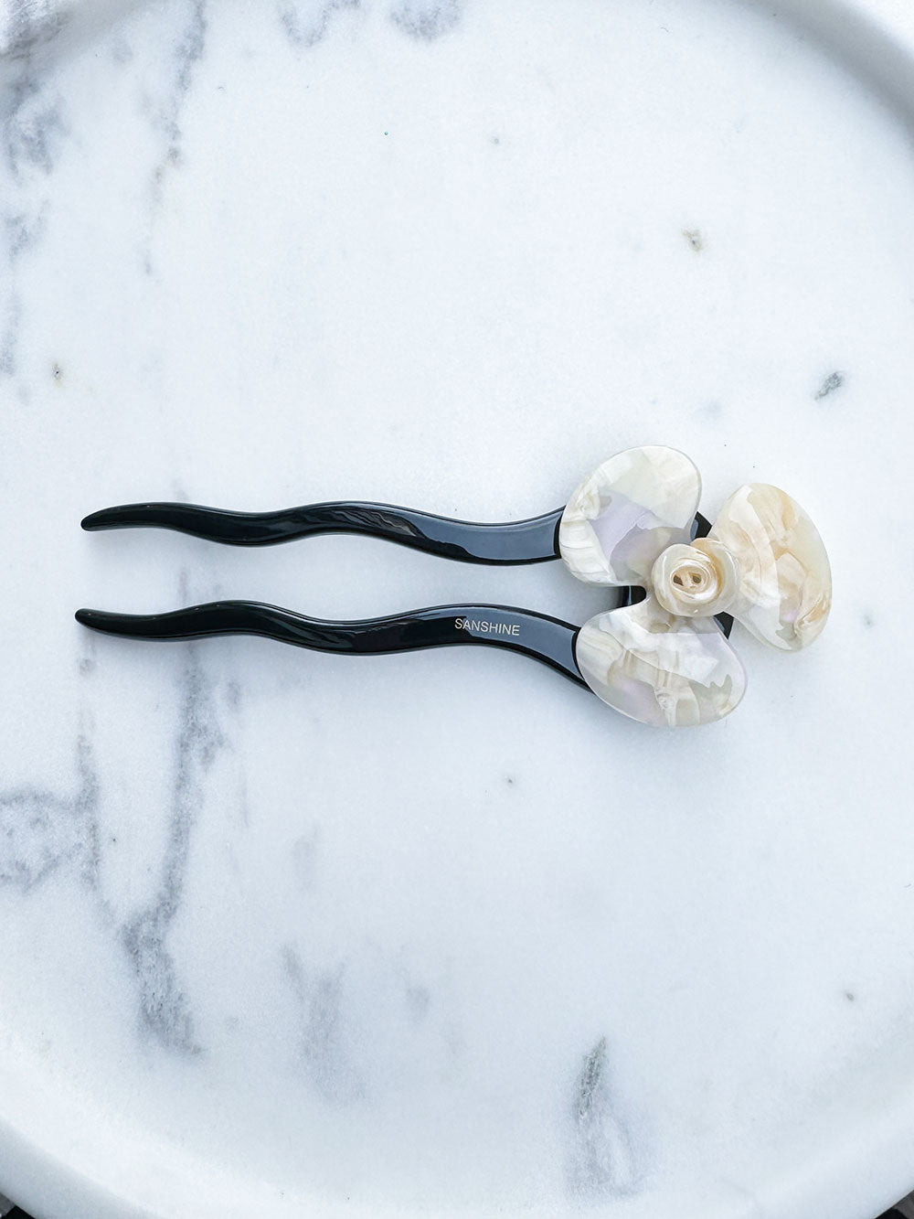 French Pin Hvid Blomst