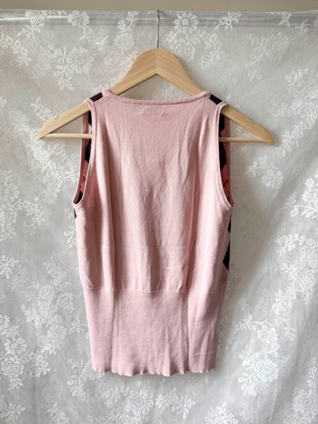 Argyle strikvest