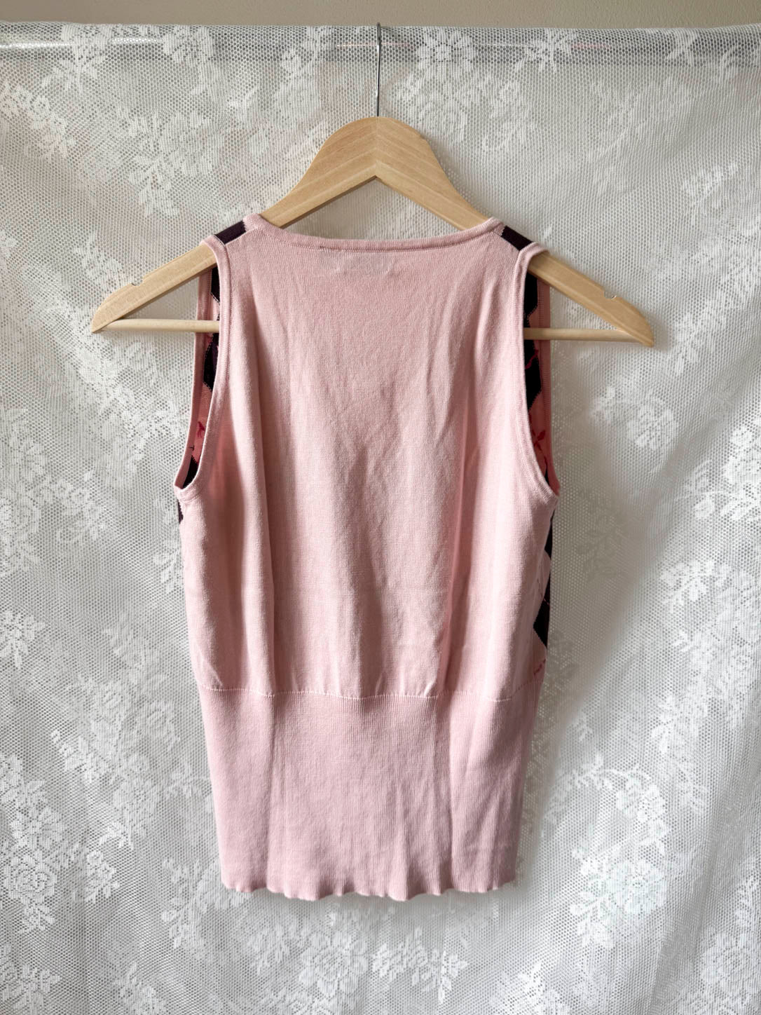 Argyle strikvest