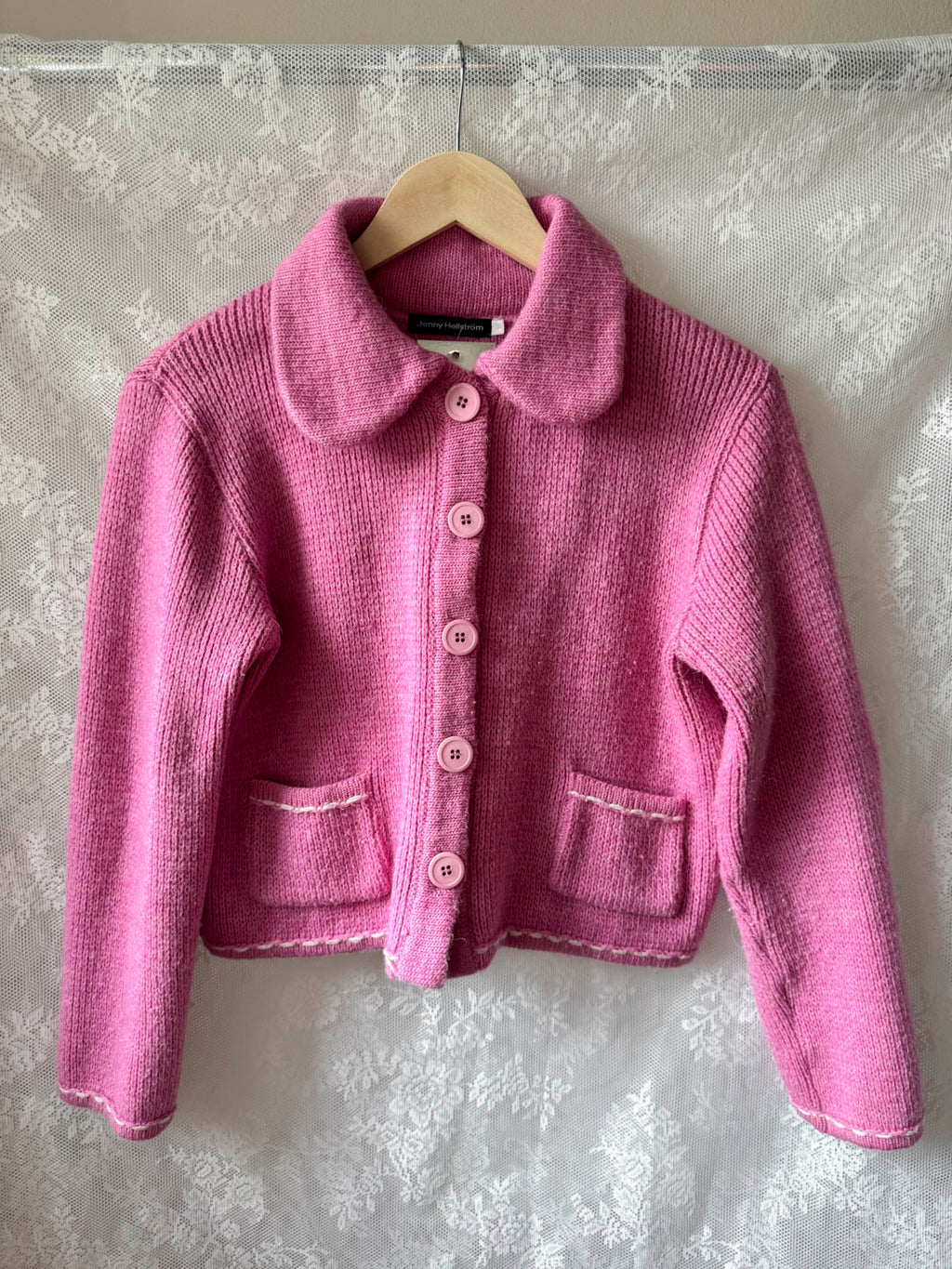 Lyserød cardigan
