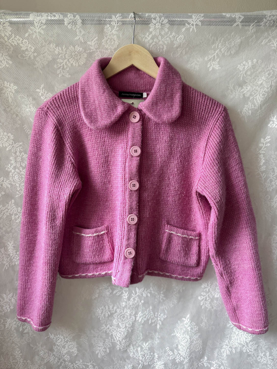 Lyserød cardigan