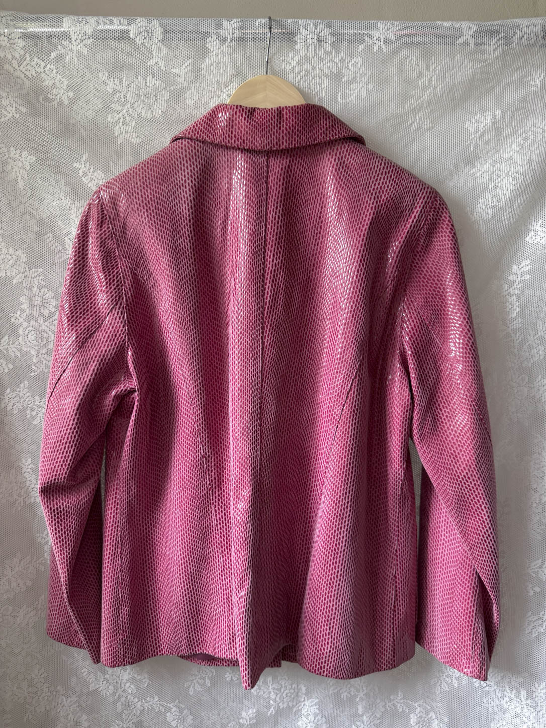 Pink Læderjakke
