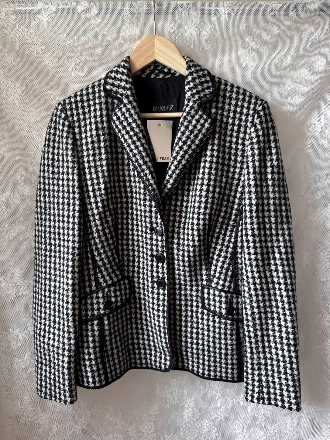 Houndstooth uldblazer