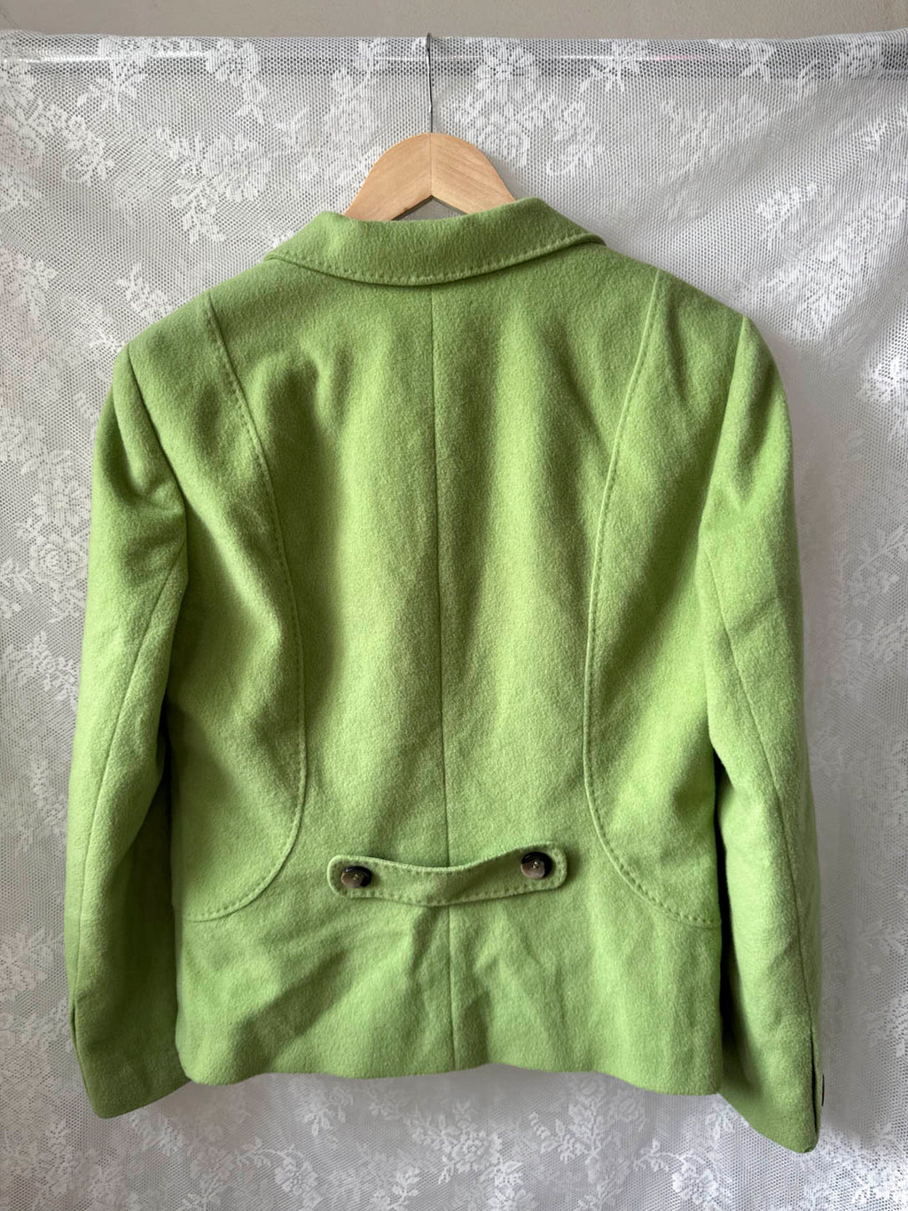 Grøn uldblazer