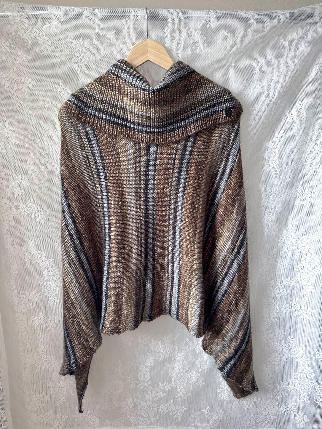 Poncho med striber