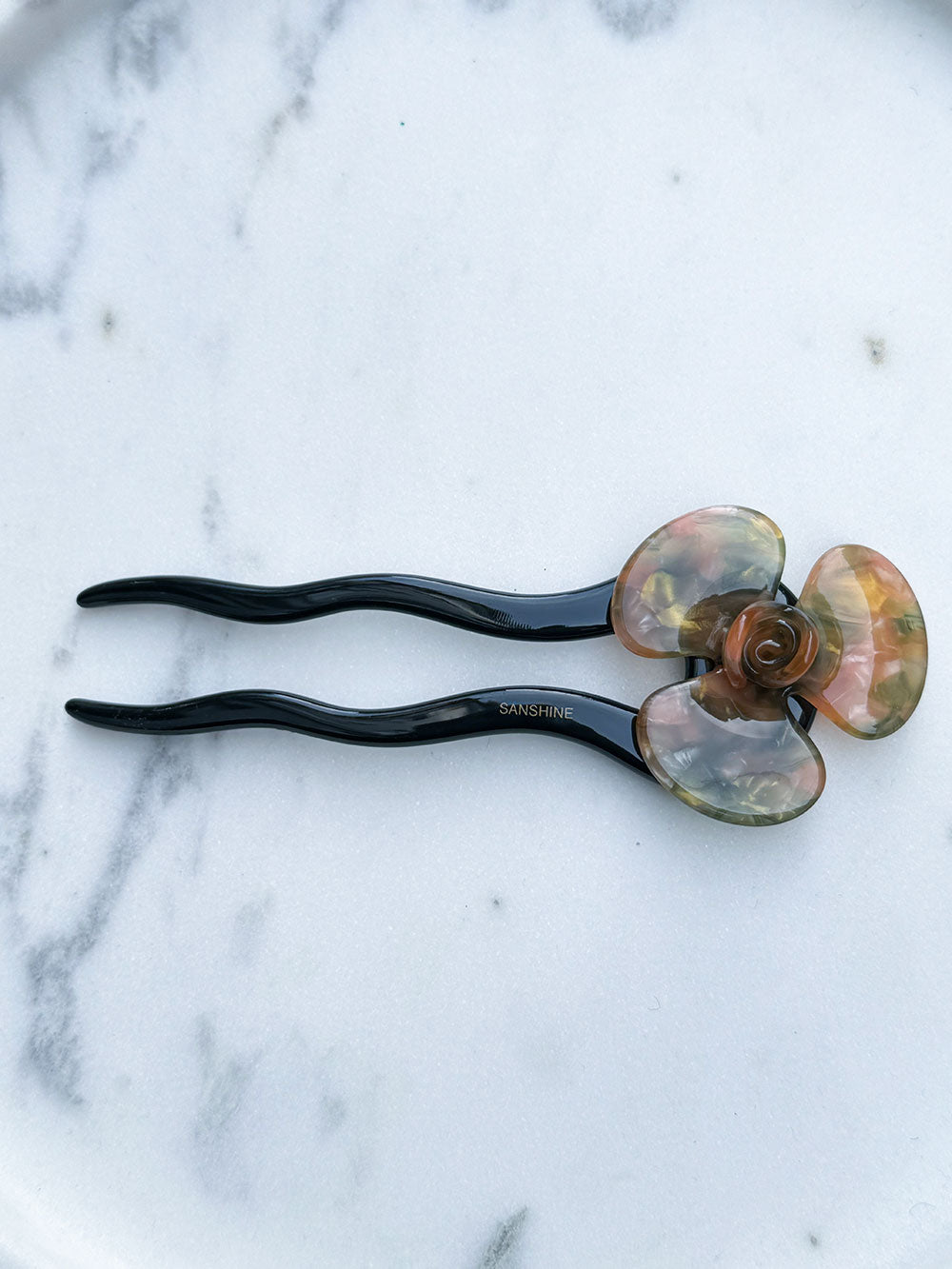 French Pin Lysebrun Blomst