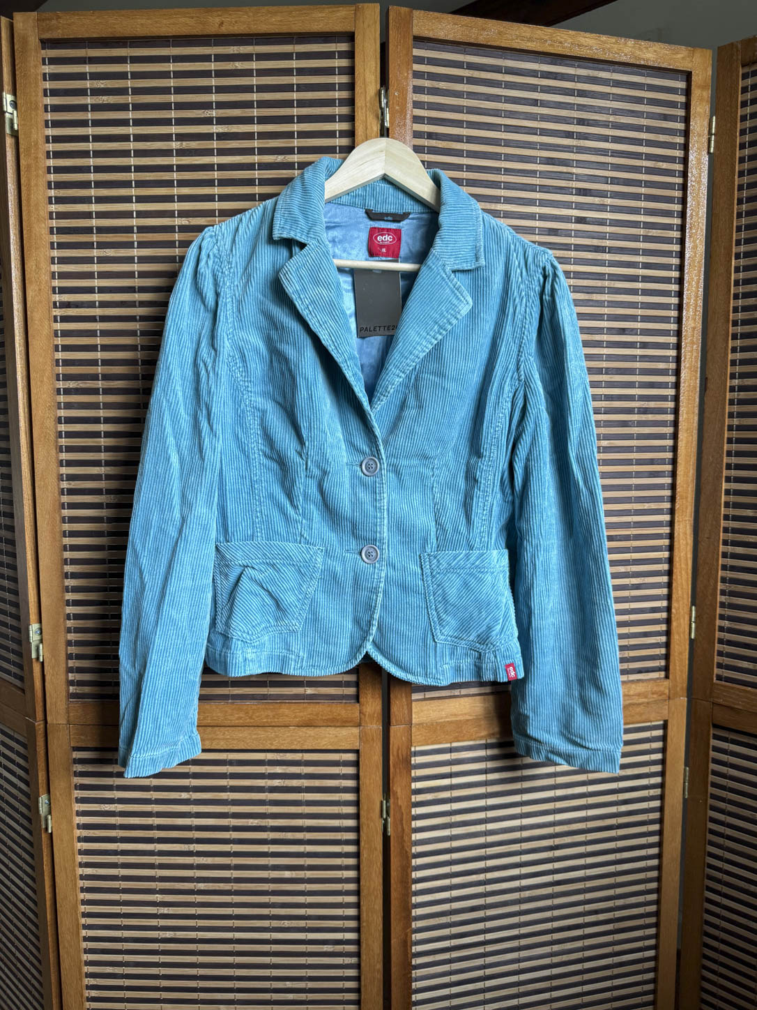 Turkis Fløjlsblazer