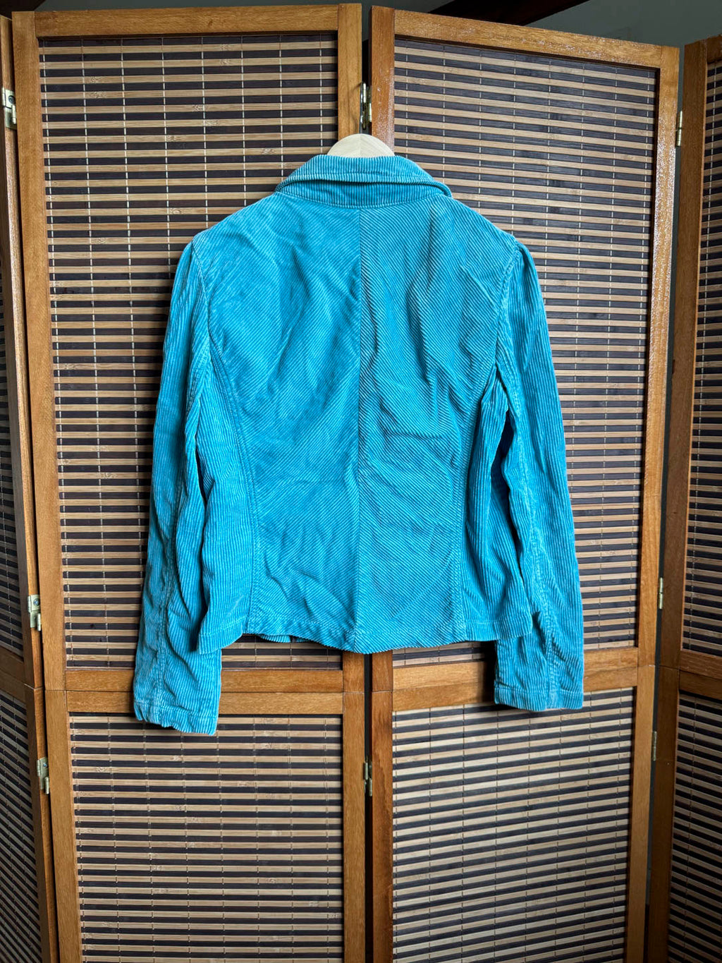 Turkis Fløjlsblazer