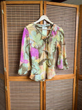 Blomstret bluse