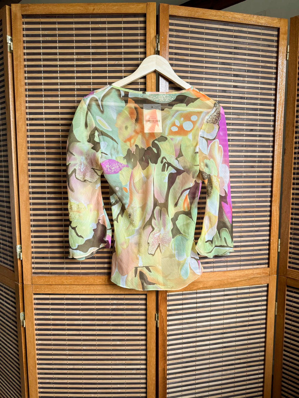 Blomstret bluse
