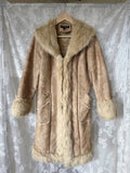 Lys Faux Shearlingjakke