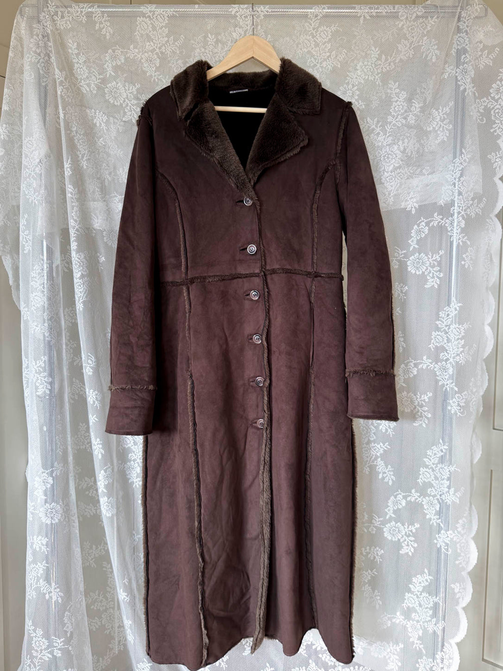 Brun Faux Fur Frakke