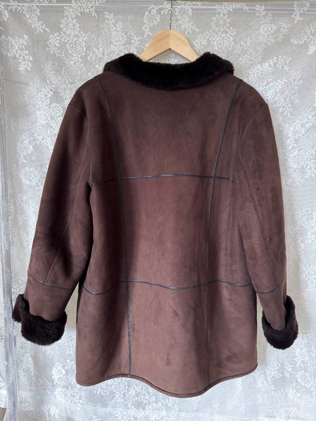 Brun Faux Fur Jakke