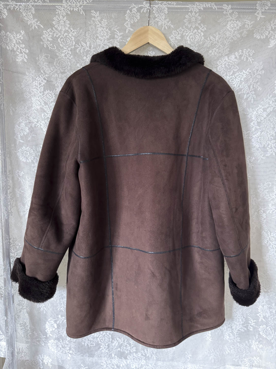 Brun Faux Fur Jakke
