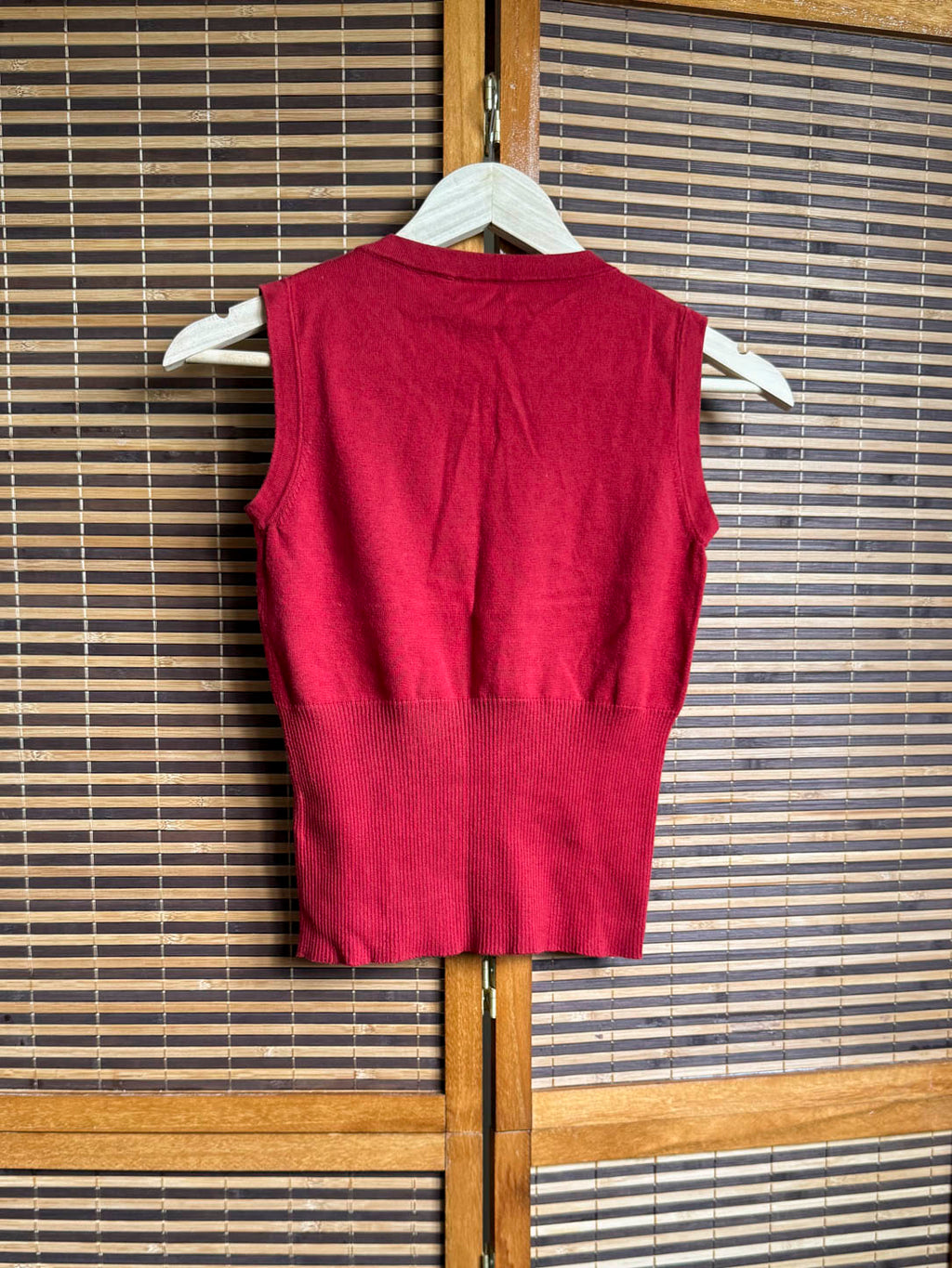 Rød pullover top
