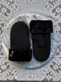Shearling luffer i sort
