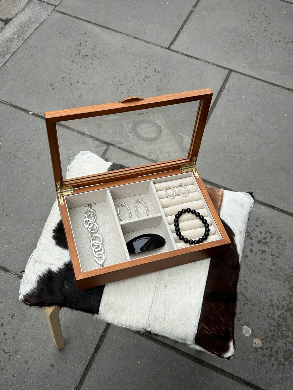 Obsidan Armbånd
