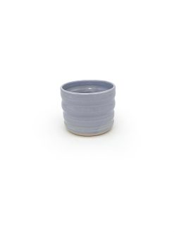 rillet keramik kop uden hank i lilla