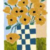 kunstprint fra Kirstine Dahl Studio af fine blomster malet med olie kridt